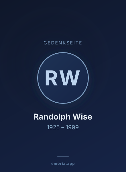 Gedenkportrait von Randolph Wise