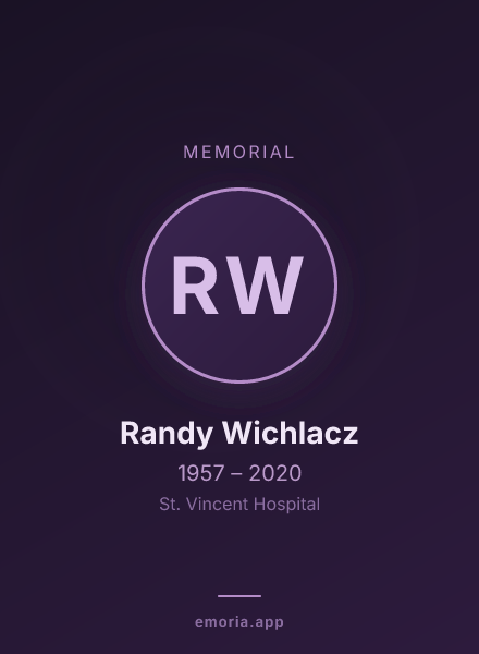 Memorial portrait of Randy Wichlacz