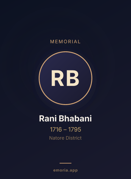 Memorial portrait of Rani Bhabani