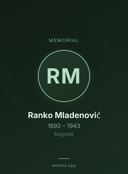 Memorial portrait of Ranko Mladenović