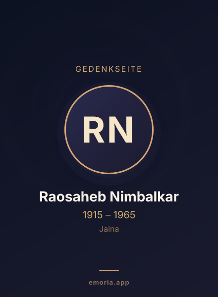 Gedenkportrait von Raosaheb Nimbalkar