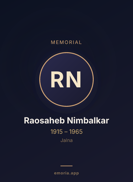 Memorial portrait of Raosaheb Nimbalkar