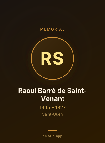 Memorial portrait of Raoul Barré de Saint-Venant
