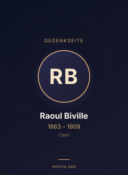 Gedenkportrait von Raoul Biville