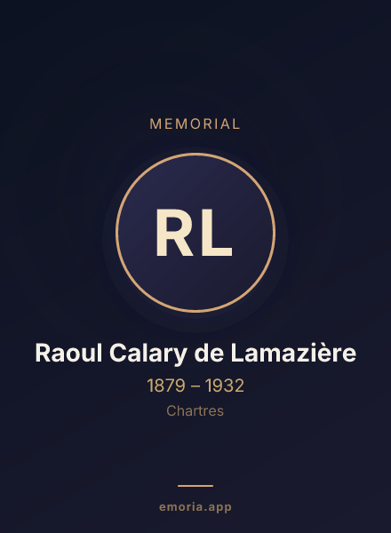 Memorial portrait of Raoul Calary de Lamazière