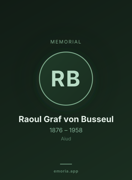Memorial portrait of Raoul Graf von Busseul