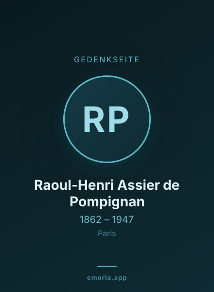 Gedenkportrait von Raoul-Henri Assier de Pompignan