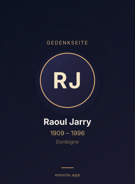 Gedenkportrait von Raoul Jarry