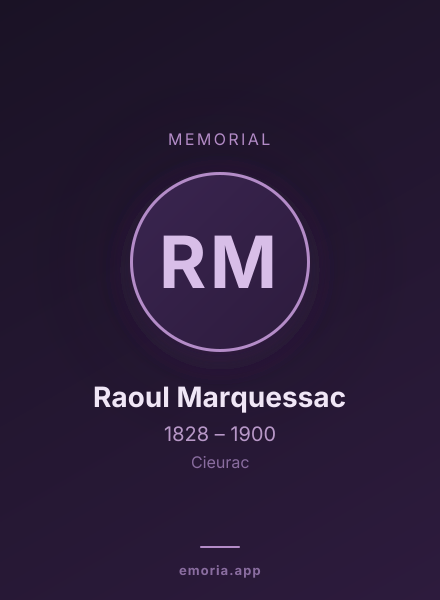 Memorial portrait of Raoul Marquessac