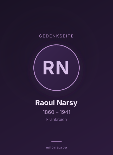Gedenkportrait von Raoul Narsy