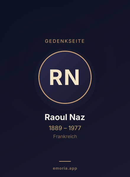 Gedenkportrait von Raoul Naz