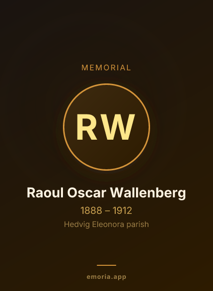 Memorial portrait of Raoul Oscar Wallenberg
