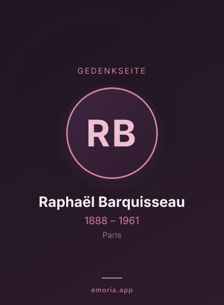 Gedenkportrait von Raphaël Barquisseau