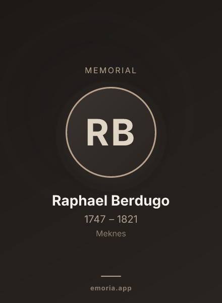 Memorial portrait of Raphael Berdugo