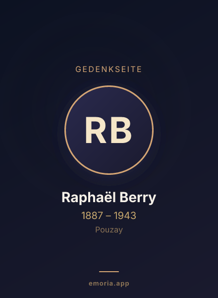 Gedenkportrait von Raphaël Berry