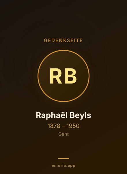 Gedenkportrait von Raphaël Beyls