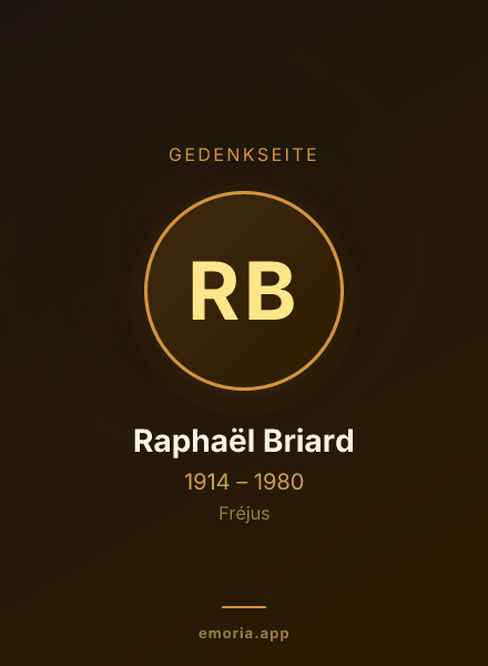 Gedenkportrait von Raphaël Briard