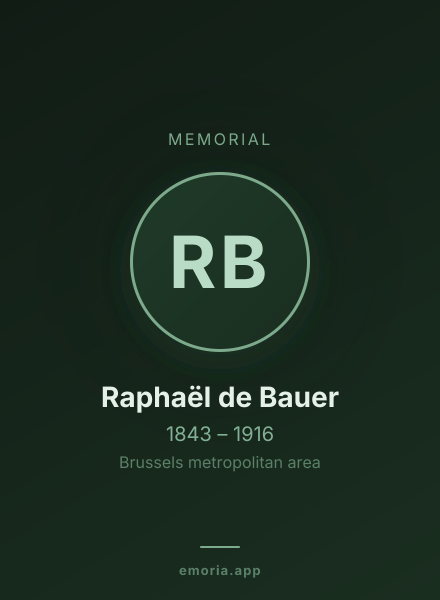 Memorial portrait of Raphaël de Bauer