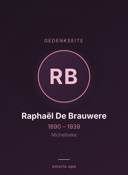 Gedenkportrait von Raphaël De Brauwere