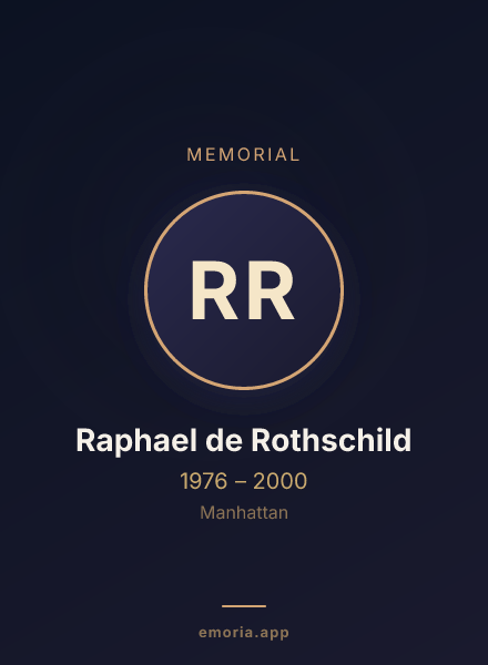 Memorial portrait of Raphael de Rothschild