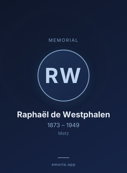 Memorial portrait of Raphaël de Westphalen