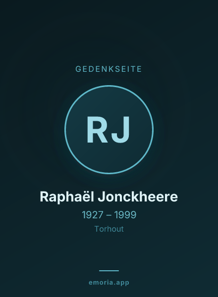 Gedenkportrait von Raphaël Jonckheere