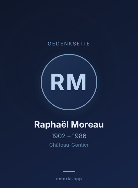 Gedenkportrait von Raphaël Moreau