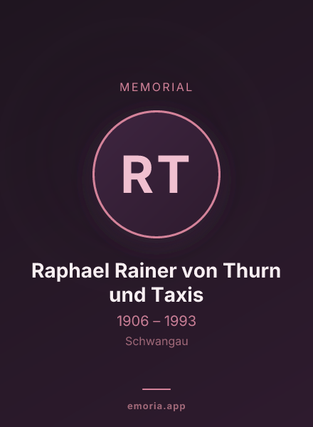 Memorial portrait of Raphael Rainer von Thurn und Taxis