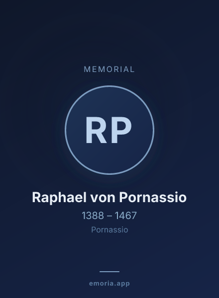 Memorial portrait of Raphael von Pornassio