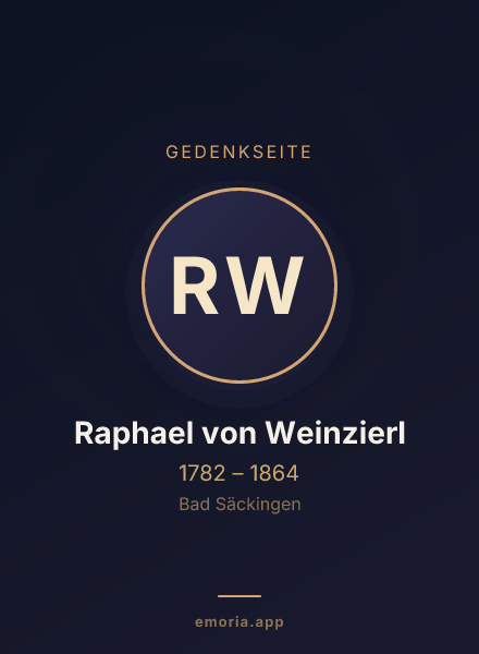 Gedenkportrait von Raphael von Weinzierl