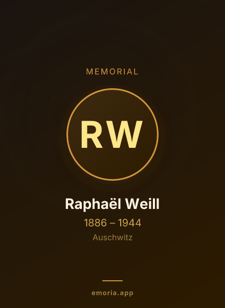 Memorial portrait of Raphaël Weill