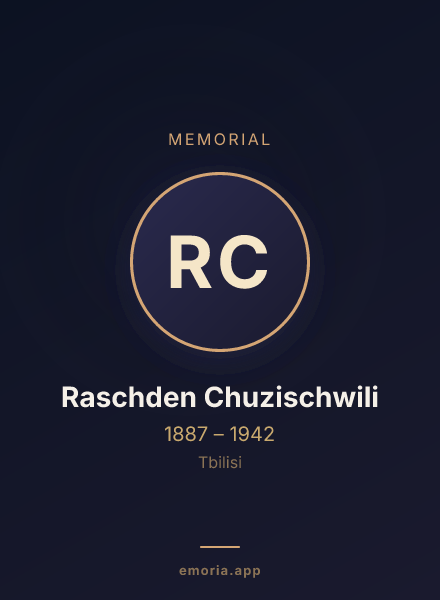 Memorial portrait of Raschden Chuzischwili