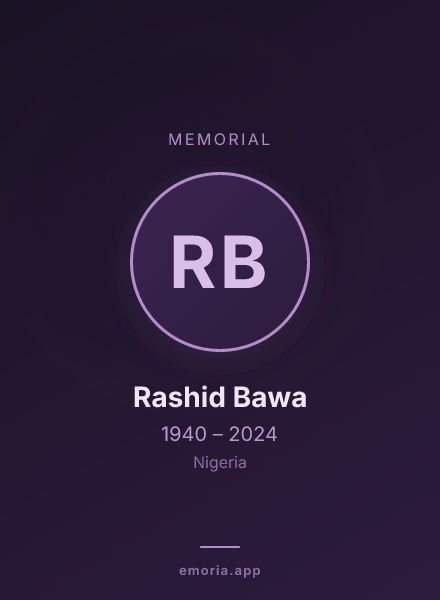 Memorial portrait of Rashid Bawa