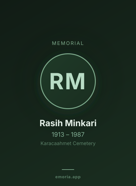 Memorial portrait of Rasih Minkari
