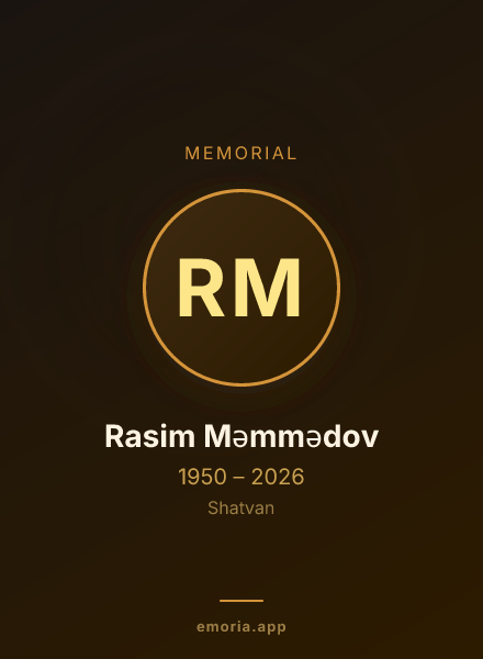 Memorial portrait of Rasim Məmmədov