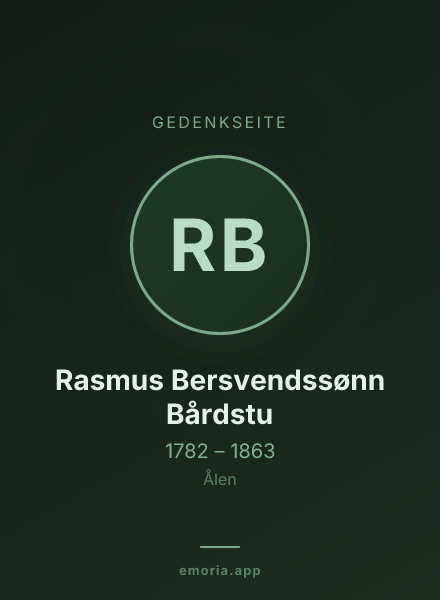 Gedenkportrait von Rasmus Bersvendssønn Bårdstu