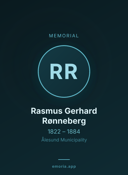 Memorial portrait of Rasmus Gerhard Rønneberg