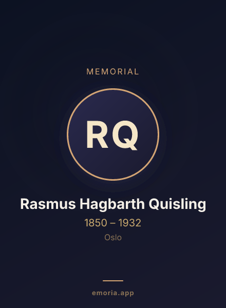 Memorial portrait of Rasmus Hagbarth Quisling