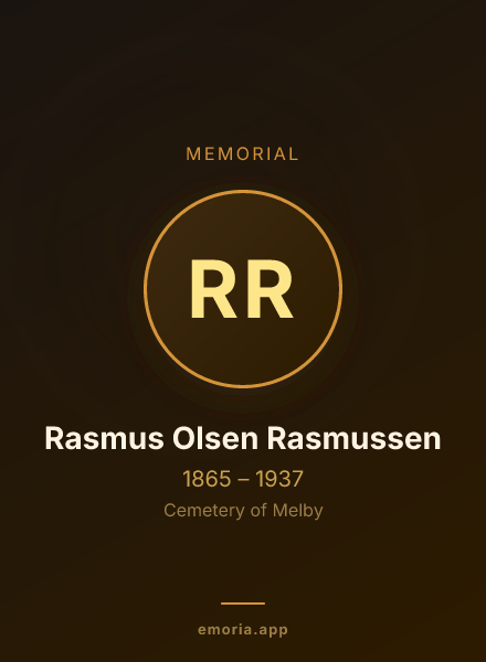 Memorial portrait of Rasmus Olsen Rasmussen