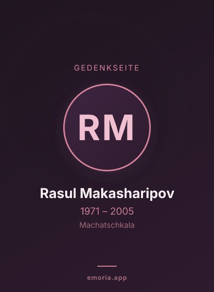 Gedenkportrait von Rasul Makasharipov