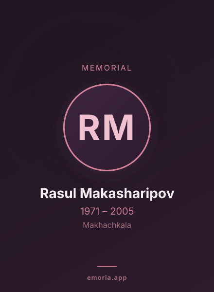 Memorial portrait of Rasul Makasharipov