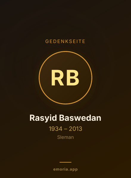 Gedenkportrait von Rasyid Baswedan
