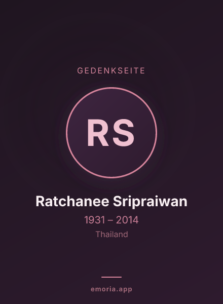 Gedenkportrait von Ratchanee Sripraiwan
