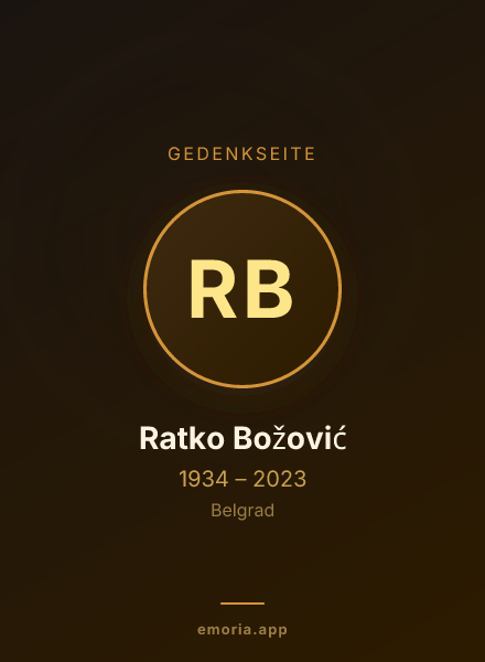 Gedenkportrait von Ratko Božović