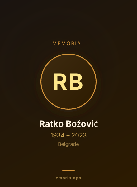 Memorial portrait of Ratko Božović