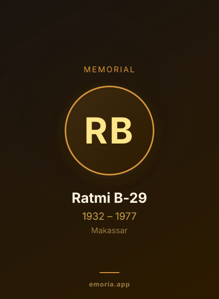 Memorial portrait of Ratmi B-29