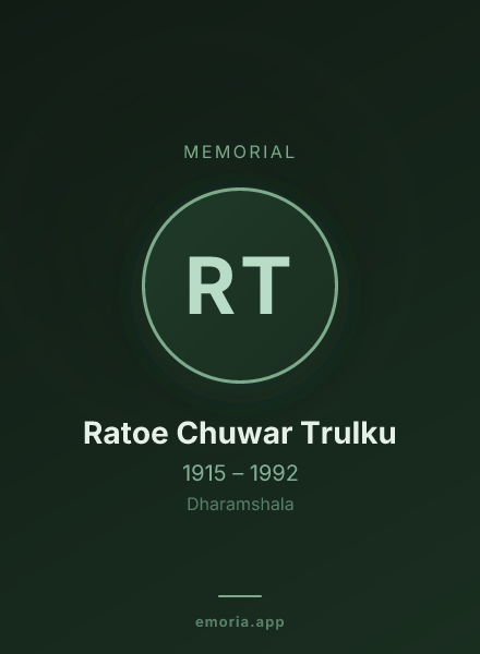 Memorial portrait of Ratoe Chuwar Trulku