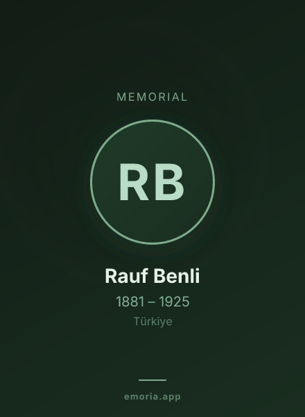 Memorial portrait of Rauf Benli
