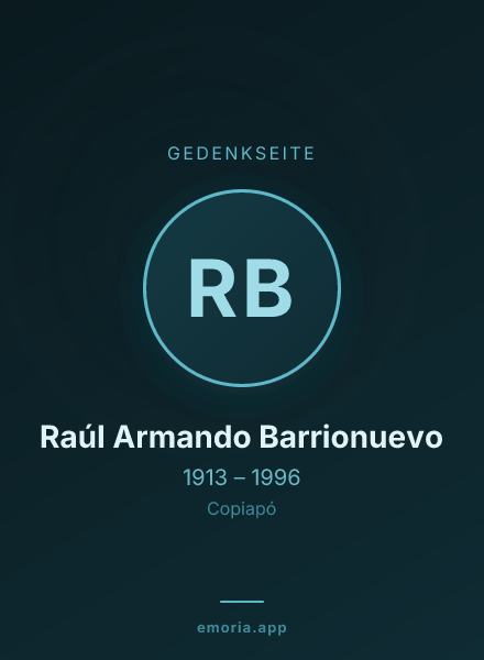 Gedenkportrait von Raúl Armando Barrionuevo