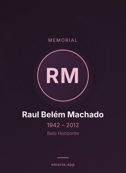 Memorial portrait of Raul Belém Machado